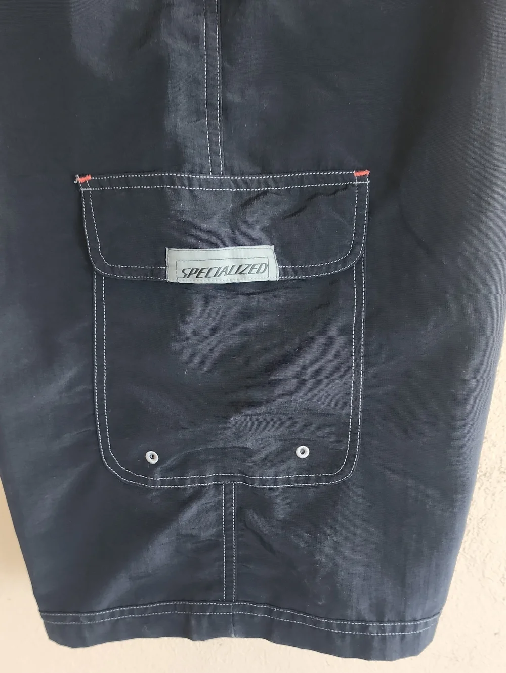VINTAGE SPECIALIZED Black Nylon Cargo Shorts Mens XXL 38 40 Cycling Hiking Bike